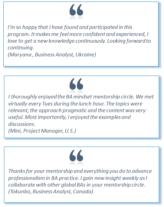 BA Mindset Mentorship Circle (Video Library)