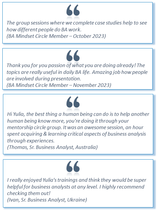BA Mindset Mentorship Circle (Video Library)