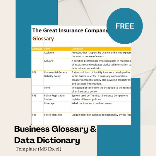 Business Glossary and Data Dictionary Template