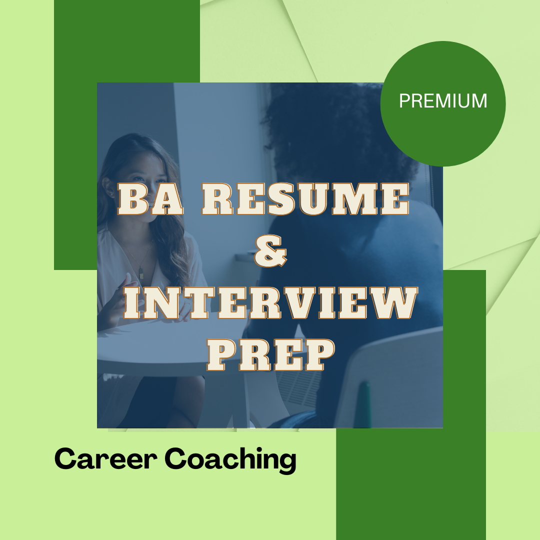 Business Analysis Career Coaching (Premium 2 hours)
